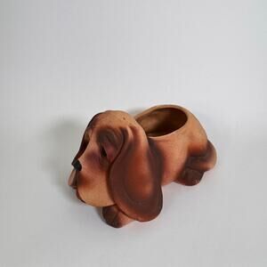 Vintage Basset Hound Planter